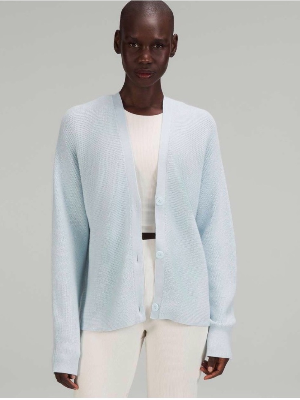 Lululemon Merino Wool-Blend Cardigan Powder Blue 6